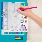 Make It Real: Fashion Design Tracing Light Table - 8 Piece Kit, Create & Color Stunning Outfits, Lights Up For Easy Tracing, Draw Sketch & Create, Fashion Coloring Book, Tweens & Girls, Kids Ages 8+