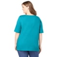 thumbnail image 2 of Woman Within Plus Size Perfect Elbow-Sleeve Square-Neck Tee, 2 of 6