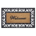 thumbnail image 2 of Wrought Iron Rubber Door Mat, Fleur De Lis - 18 Inch Width, 30 Inch Length - Durable, Easy to Clean & Decorative Outdoor Welcome Mats - Heavy Duty for All Weather - Doormat Traps Dirt, & Mud, 2 of 5