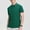 Army Green, variant on Basic Mens Collared Shirt Green Dress Polos Button Casual Summer Plain Mens Shirt L