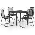 thumbnail image 4 of vidaXL Garden Dining Set 3/5/7/9 Pieces PVC Rattan Patio Multi Table Sizes, 4 of 8