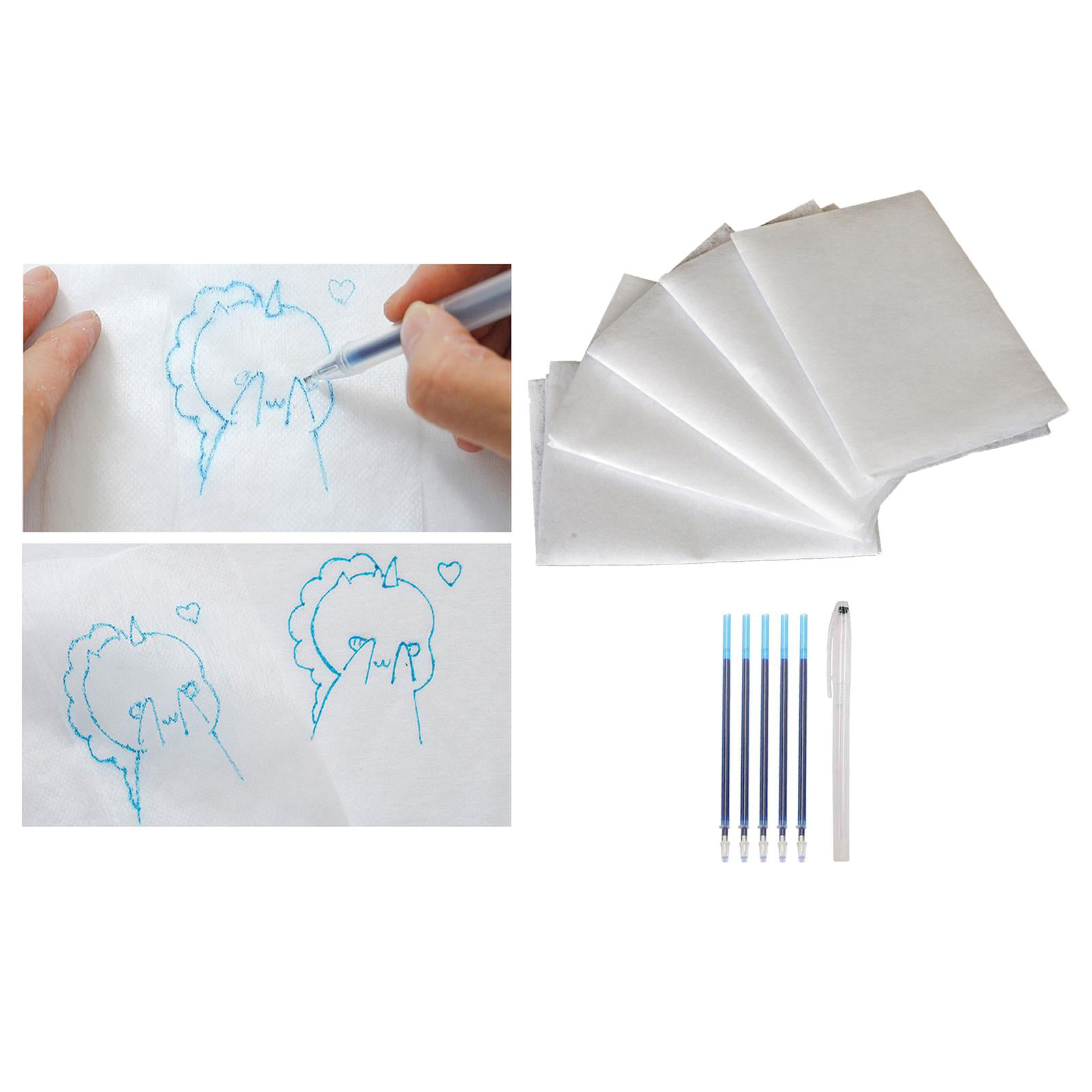 10 Pack Embroidery Transfer Paper Pattern Transfer Water Soluble Erasable 5  Colours 