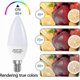 thumbnail image 2 of 6-Pack E12 LED Ceiling Fan Light Bulbs, 60 Watts Equivalent Candelabra LED Light Bulbs, Type B Light Bulb for Chandelier, Candle Lightbulbs, Non-Dimma, 2 of 5