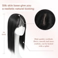 thumbnail image 2 of Hair Toppers for Women with Bangs 6.5"x6.5" Large Coverage, Realistic Scalp Hairs Pieces for Women with Thinning Hairs Synthetic Hairs Topper Wiglets Add Hair Volume 16inch, 2 of 6