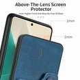 thumbnail image 4 of Asuwish Phone Case for Samsung Galaxy S25 5G Wallet Cell Cover with Tempered Glass Screen Protector Slim Lanyard Wrist Strap RFID Ring Stand Credit Card Holder Slot S 25 25S G5 Women Men Blue, 4 of 10