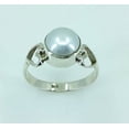 thumbnail image 4 of Navya Craft Freshwater Pearl 925 Sterling Silver Handmade Duel Heart Women Ring, Pearl Jewelry Size 10.0, 4 of 5