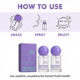 thumbnail image 6 of Fresh Breath Oral Spray, Mint Flavor Mouth Freshener, Portable Breath Spray for On-the-Go Freshness, 2 Pack (20ML/0.68 FL OZ Each), 6 of 6