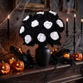 thumbnail image 5 of Halloween Fake Flowers,Dead Bouquet,20.5 Inch Artificial Black And Red Rose Ornament,Halloween Simulation Rose With Leaves,Gothic Rose.(White), 5 of 8