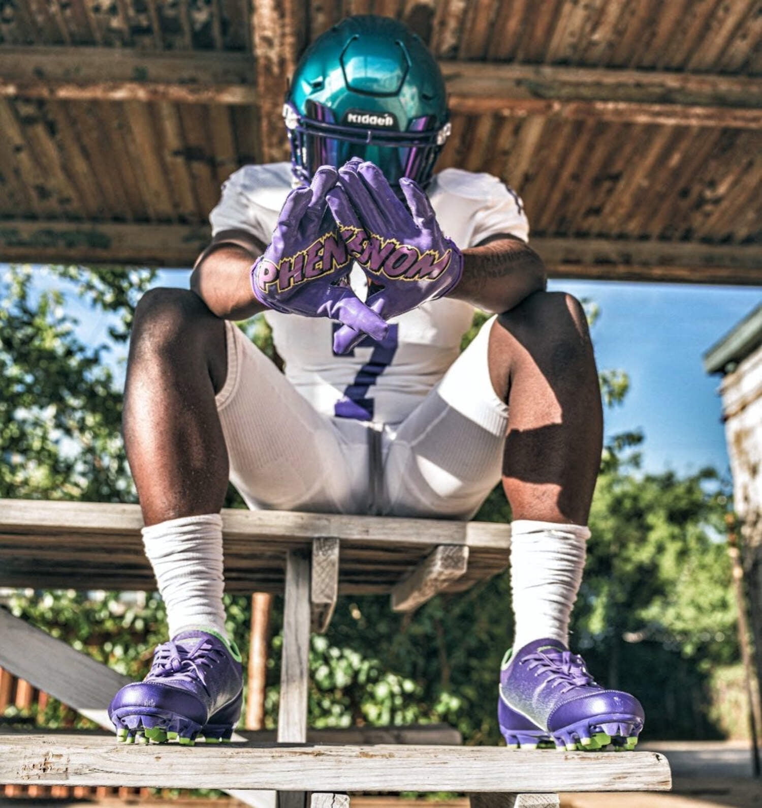 Phenom Elite Scooby-Doo 'Unmasked' Football Gloves, VPS1, Purple