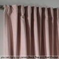 thumbnail image 4 of 3S Brother's Solid Luxury Matte Velvet Soft Curtains Set of 2 Panels Hanging Back Tap & Rod Pocket Home Décor Bedroom Kitchen Office Windows Room Darkering ( Flamingo-52"x63"), 4 of 6