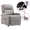 thumbnail image 1 of vidaXL Electric Massage Chair Light Grey Fabric, 1 of 5