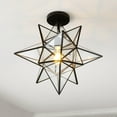 thumbnail image 7 of Safavieh 19" Abrielle Contemporary Iron Flush Mount Lights, Black, 7 of 7