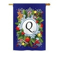 thumbnail image 7 of Breeze Decor 30096 Winter R Monogram 2-Sided Vertical Impression House Flag - 28 x 40 in., 7 of 7