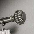 thumbnail image 2 of Better Homes & Gardens 1" Pewter Ribbed Knob Adjustable Single Curtain Rod Set, 42"-120", 2 of 8