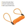 thumbnail image 3 of Unique Bargains Security Steel Cable 3.5mm x 1.5m/4.92ft Coated Spring Luggage Lock Wire Rope with Double Loop Orange 3 Pack, 3 of 5