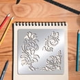 thumbnail image 3 of 1pc Ornate Pattern Metal Journal Stencil Metal Painting Template Stainless Steel Multifunctional Planner Metal, 3 of 7