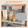 thumbnail image 5 of PAWZ Road Cat Tree Tower 54" Multi-Level Cat Condo with 5 Scratching Posts for indoor Small Cats, Gray, 5 of 11