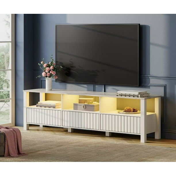Modern entertainment center 2024 75 inch tv