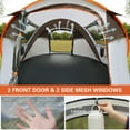 thumbnail image 2 of 6 Person Instant Cabin Tent | Portable Large Pop Up Tent with Easy 10 Second Camp Setup for Family Camping | Included Hanging Organizer White + Orange Pop-Up Boat Tent for Outdoor Camping Accessories, 2 of 6