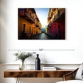 thumbnail image 3 of Elephant Stock Puerto Rican Street Wall Art - Horizontal Canvas Wall Art - Living Room Wall Decor - City Canvas - Blue And Orange Decor - 36" x 24", 3 of 8