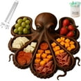 thumbnail image 7 of WovenWink 8" Octopus Charcuterie Platter, Ocean Themed Board, Kraken Design Wood Serving Tray for Cheese, Meats Fruit Seafood Nautical Party Tray, Unique Gift for Seafood Lovers Entertainers, 7 of 7