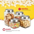 thumbnail image 5 of Home Basics 4 Pieces Glass Canister Set Square Glass, Clear, 5 of 8