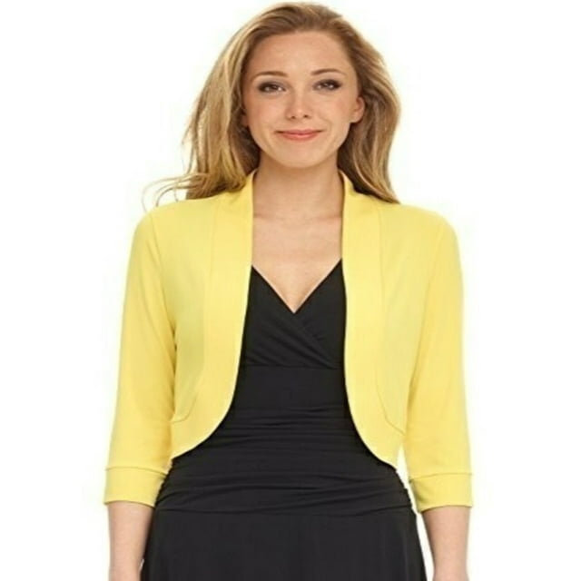 WIFORNT Women's Open Front Knitted Cardigan Solid Color Short Sleeve Shrug Cotton Bolero Jacket Cropped Knit Sweaters