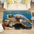 thumbnail image 1 of 3x5 Rug, Sea Turtle Door Mat, 3D Cute Sea Animal Rug, Ocean Marine Life Rugs for Entryway, Washable & Non Slip & Soft Low Pile Small Carpet, Indoor Doormat, Sea Turtle Home Decor & Gifts, 1 of 7