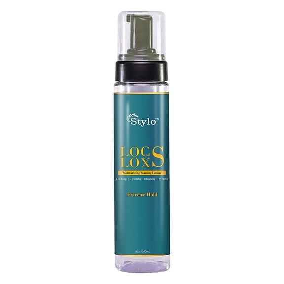 Stylo Locs Loxs Black Castor Oil & Sea Moss Foaming Lotion 8oz - Moisturizes, Defines Curls, Anti-Frizz
