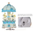 thumbnail image 2 of Music Box Musical Box Windup Music Carousel with Colorful Color Change LED Luminous Light Best Gift Melody-Castle in The Sky, 2 of 6