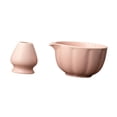 thumbnail image 3 of 2 piezas Batir el tazón de té Cerámica tazón con soporte para batir accesorios cerámicos cerámicos con boquilla para la familia para principiantes Rosa, 3 of 8