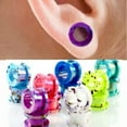 thumbnail image 6 of K-KED 1PC Thick Acrylic Ear Skin Ear Tunnels Plugs Earskin Earlets Gauges Flesh Gauge-pink-6mm, 6 of 9