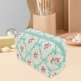 thumbnail image 6 of Unique Bargains 1 Pc Cartoon Print Bow Rose Style Drawstring Makeup Bag for Vacation Green Polyester, 6 of 6