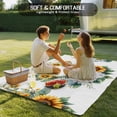 thumbnail image 4 of Outdoor Rug 5x7 ft Yellow Sunflower White Daisy Waterproof Outdoor Patio Rug Mat Non Slip Outside Area Rugs Carpet for RV,Camping,Porch,Deck,Pool,Balconybackyard,Watercolor Floral, 4 of 9