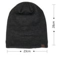 thumbnail image 5 of Xfvqtps Mens Beanie Knitted Plush Lining Solid Color Simplicity Stretch Soft Thickened Windproof Coldproof Warm Winter Slouchy Hat Gray, 5 of 8