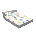 thumbnail image 2 of Ambesonne Colorful Fitted Sheet & Pillow Sham Set, Seductive Lips Kisses Art, Full, Multicolor, 2 of 2