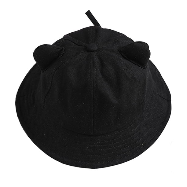 Gorro de pescador con orejas de gato y cola para mujer, gorro de lavabo de verano, sombrilla, protector solar, circunferencia de la cabeza, 56-58cm