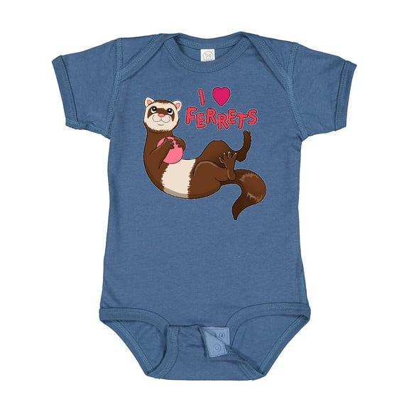Inktastic I Love Ferrets Boys or Girls Baby Bodysuit
