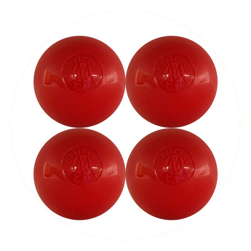 Mylec Hot Weather Hockey Balls, 4 Pack, Red