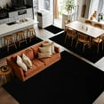 thumbnail image 5 of Black Area Rugs 3x5 for Living Room, Farmhouse Solid Black Color Modern Art Non Slip Washable Rug Runner, Low Pile Indoor Floor Carpet Mat Bathroom Rugs for Bedroom, Kids Room, 5 of 9
