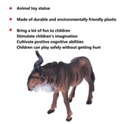 Safari Zoo Animals Figures Toys, Small Realistic Plastic African Jungle Animals Wildebeest Toy Animal Figurines Toy Statue Party Favors Toys for Boys Girls Kids Toddlers