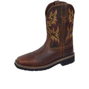 Justin Original Work Boots Mens Stampede Steel Toe Square Toe Work Boot ONE SIZE RUGGED TAN