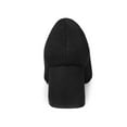 thumbnail image 2 of BLISSFUL STEP Women's Pointy Toe Slip-on Low Block Heels Pumps, 2 of 6