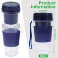 thumbnail image 4 of Portable Blender 300ML Electric Smoothie Blender 2/10 Blades Personal Blender Mini Juicer Cup 1500mAh USB Rechargeable Personal Fruit Mixer Auto-off for Travel Office Gym Kitchen, 4 of 11