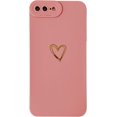 thumbnail image 2 of for iPhone 8 Plus Case,iPhone 7 Plus Case,Side&Back Cute Plated Love Heart with Anti-Fall Lens Camera Cover Protection Soft TPU Shockproof Anti-Fingerprint Phone Case for Women Girl Men,Pink, 2 of 8