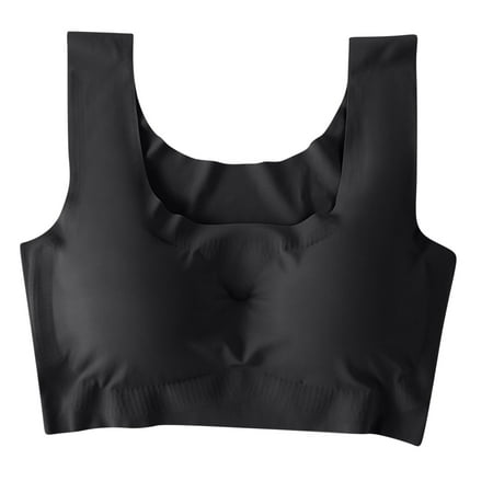 Juslio Minimizer Bras for Women Athletic Padded Comfortable Solid Vest Breasted Bra