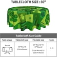 thumbnail image 3 of St.Patrick''s Day Round Tablecloth 60 Inch Green Shamrock Table Cover Washable Polyester for Dining Table, Buffet Parties and Camping, 3 of 6