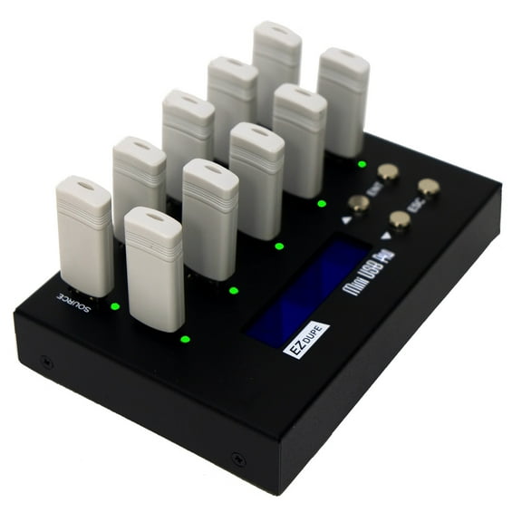 1 to 9 USB Duplicator - Multiple Flash Memory Pen Drives Compact Copier  & Sanitizer
