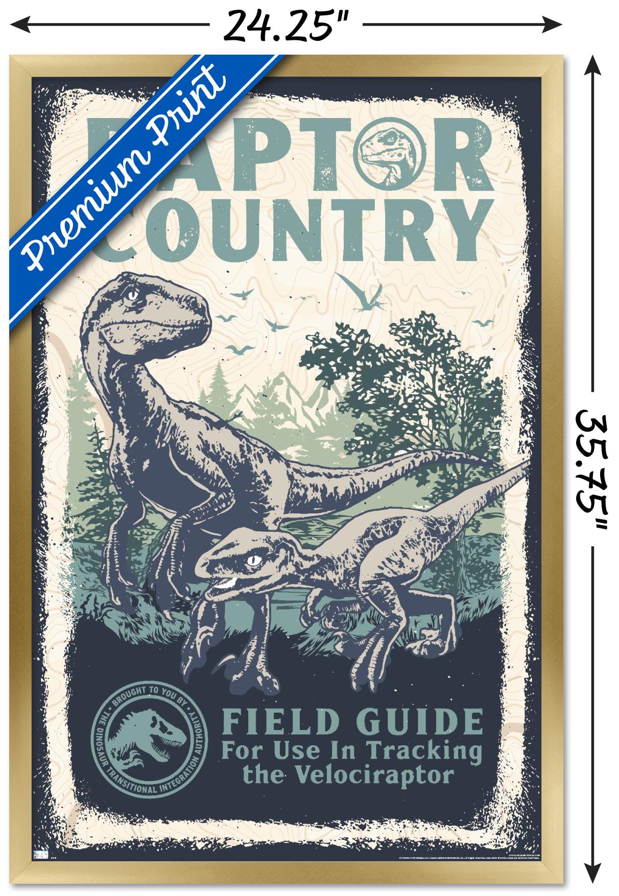Jurassic World: Dominion - Raptor Country Wall Poster, 22.375" x 34" Framed