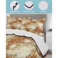 thumbnail image 3 of Twin Quilt Bedding Set, Brown Ombre Reversible Summer Quilt 3 Pieces, Gradient Abstract Art Vintage Lightweight Bedspreads Coverlets with 2 Pillow Shams for All Seasons, 3 of 5